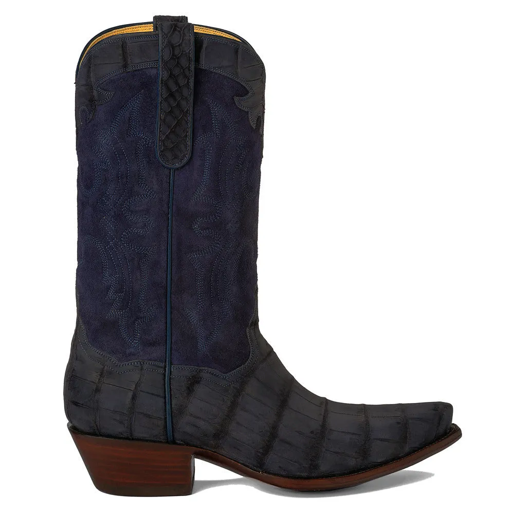 Crocodile Sueded with Nubuck 12" - Navy