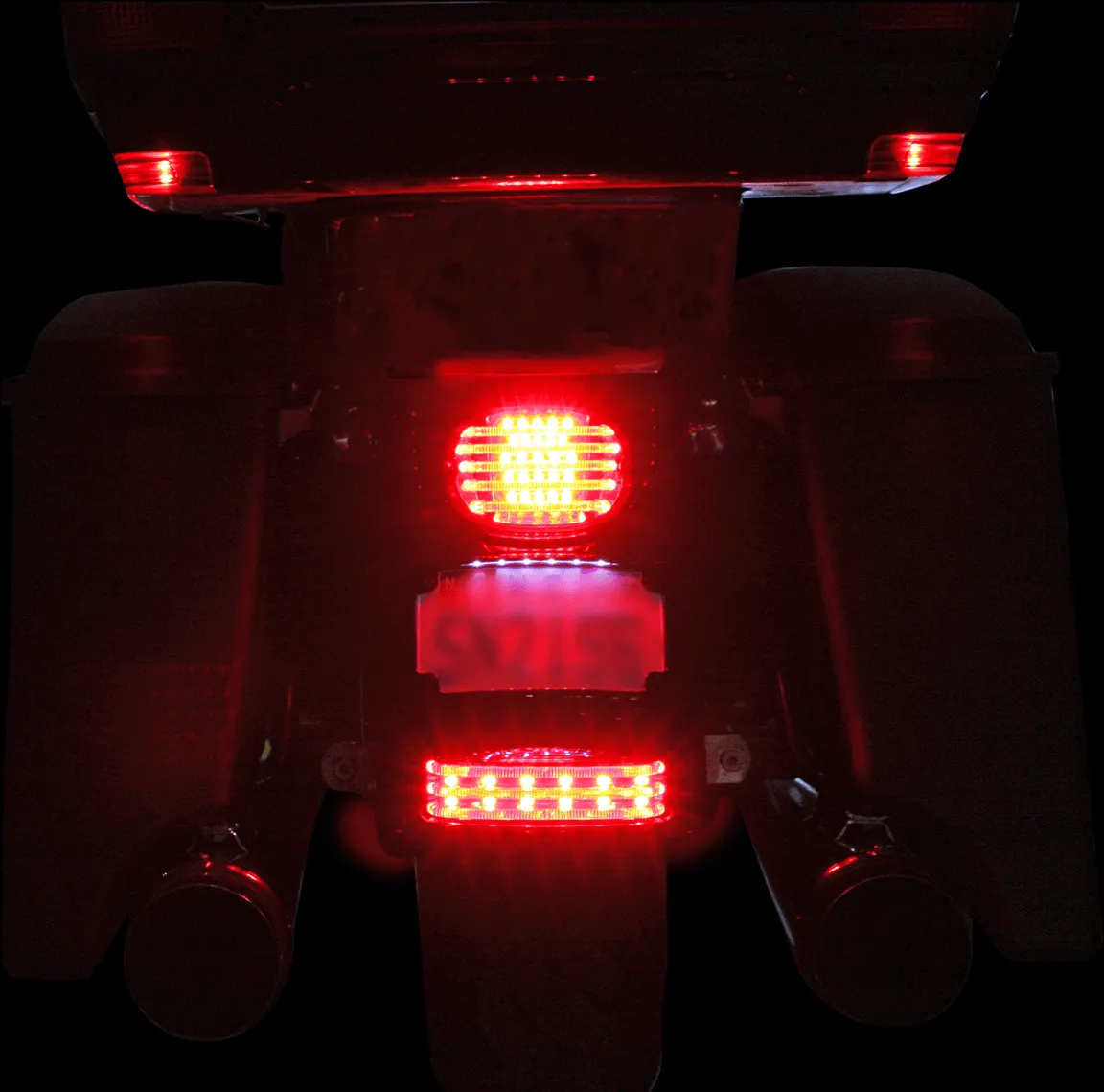 Custom Dynamics PB-FT-TOUR-S-B Probeam Rear Fender Tip Lights - Gloss Black Finish, Smoke Lens