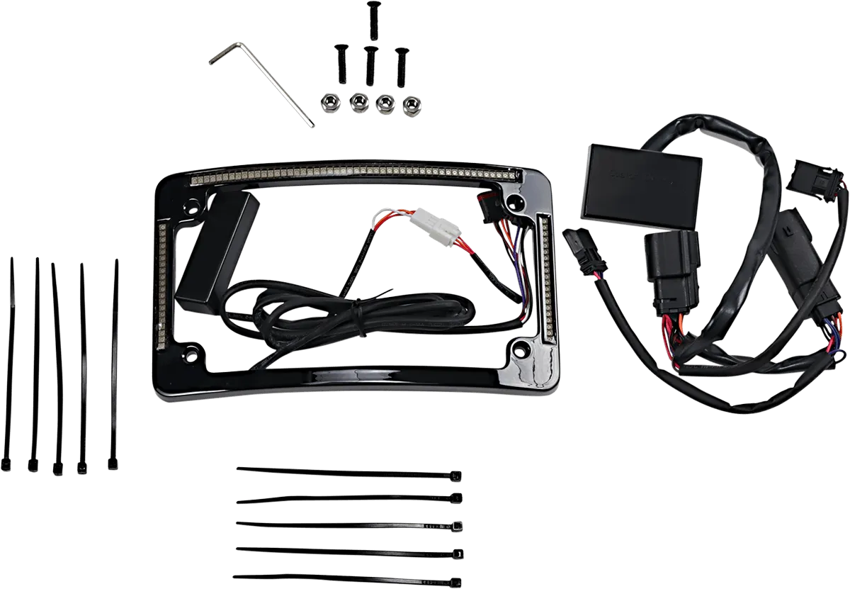 Custom Dynamics TF05-BCM-B Radius License Plate Frame - Gloss Black