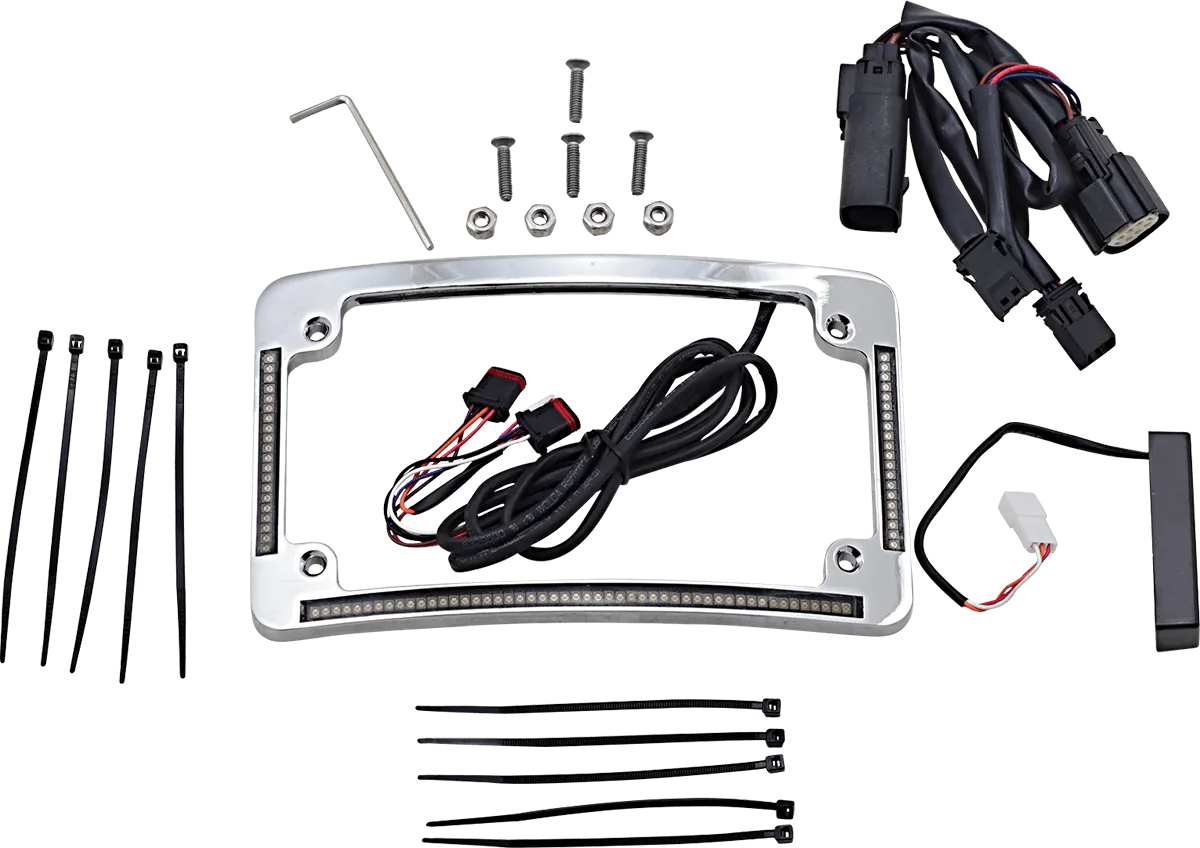 Custom Dynamics TF05-SS6-C Radius License Plate Frame - Chrome