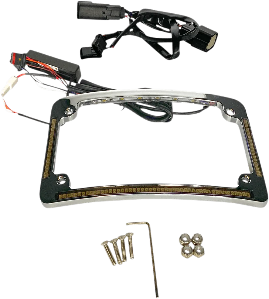 Custom Dynamics TF05-SS6-C Radius License Plate Frame - Chrome
