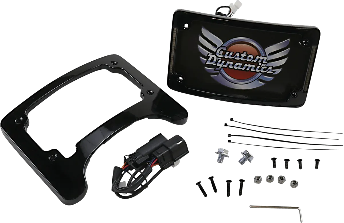 Custom Dynamics TS-ELIM-06BCM-C Turn Signal Eliminator with Tri-Radius Iluminated Plate Frame - Chrome