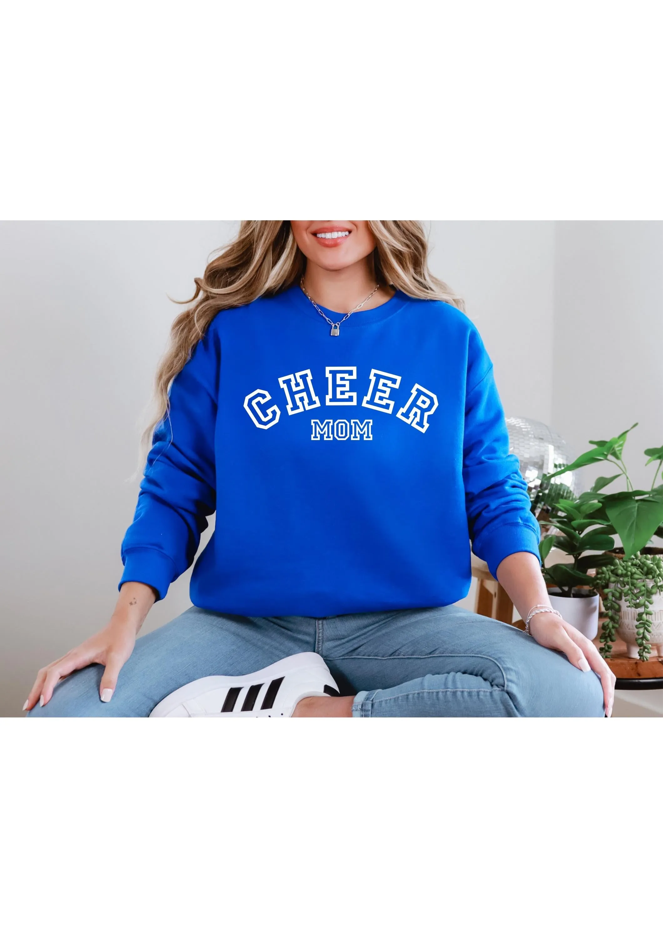 Custom Embossed Cheer Competition Mom Sweatshirt