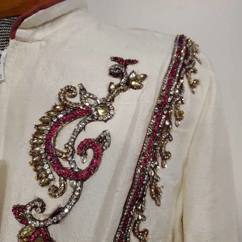 Custom White Western Top