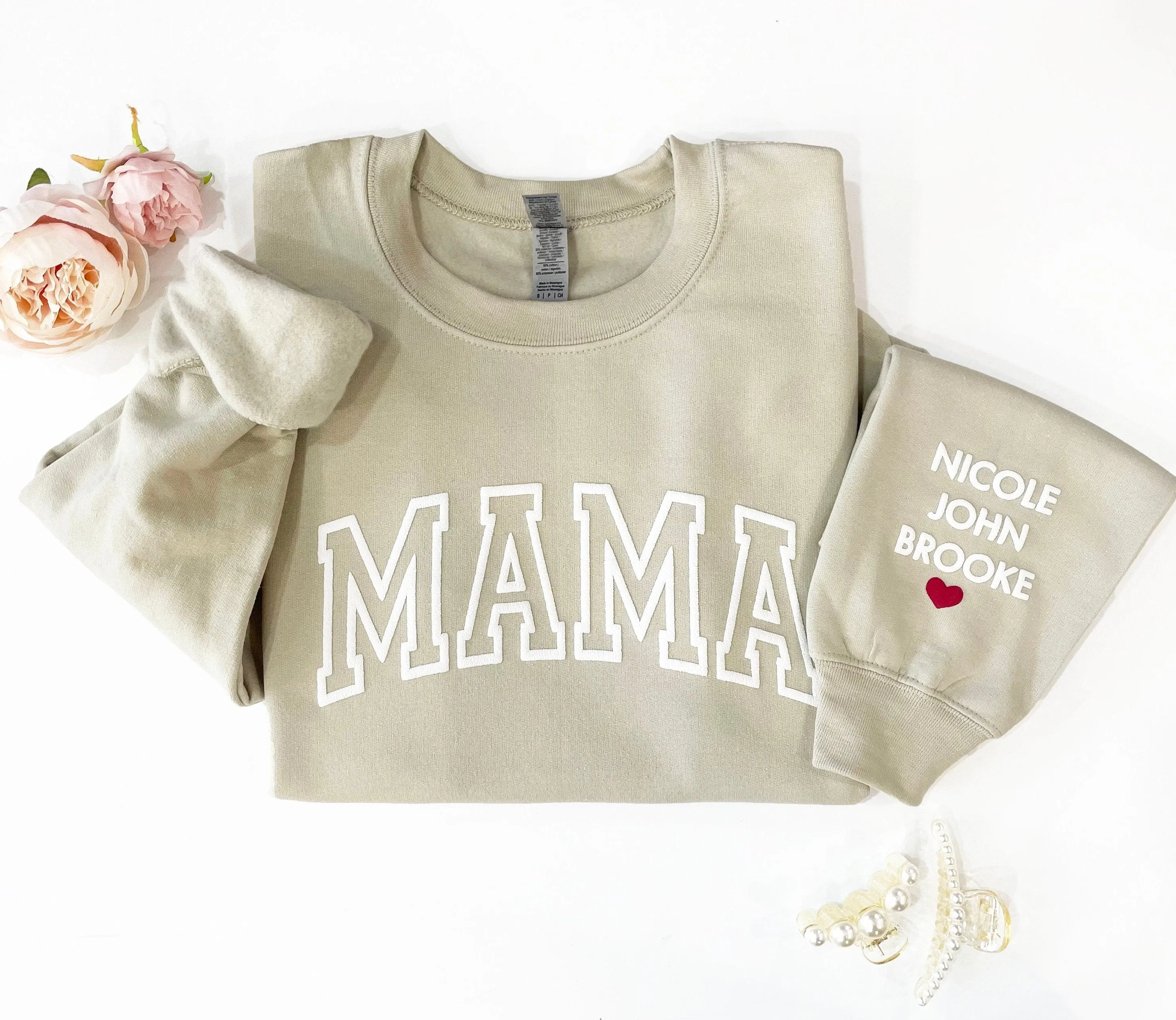Customized Mothers Day Gift Embossed Sweatshirt