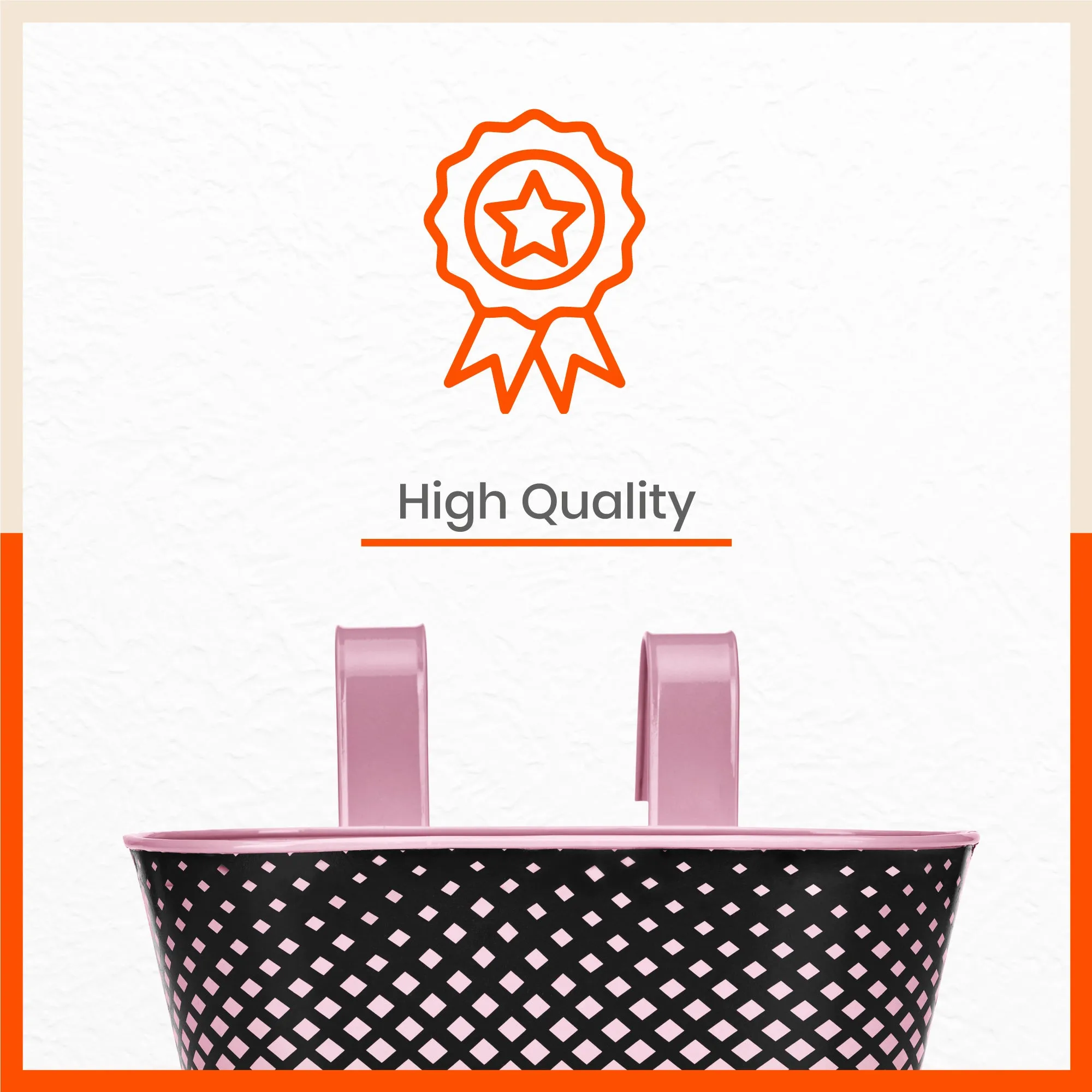 DIA Hanging Metal Pot Holders / Planters for Home / Balcony / Garden | Blush - Set of 5