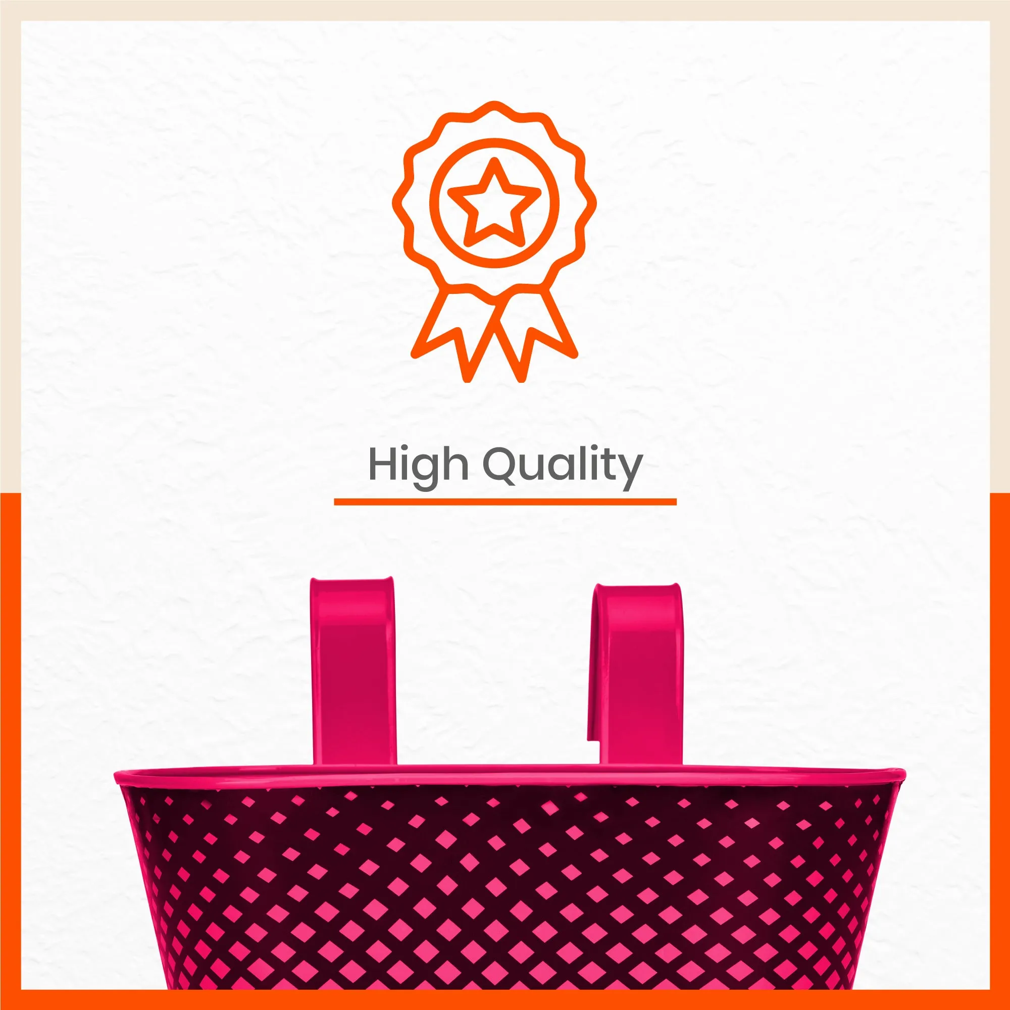 DIA Hanging Metal Pot Holders / Planters for Home / Balcony / Garden | Pink - Set of 5