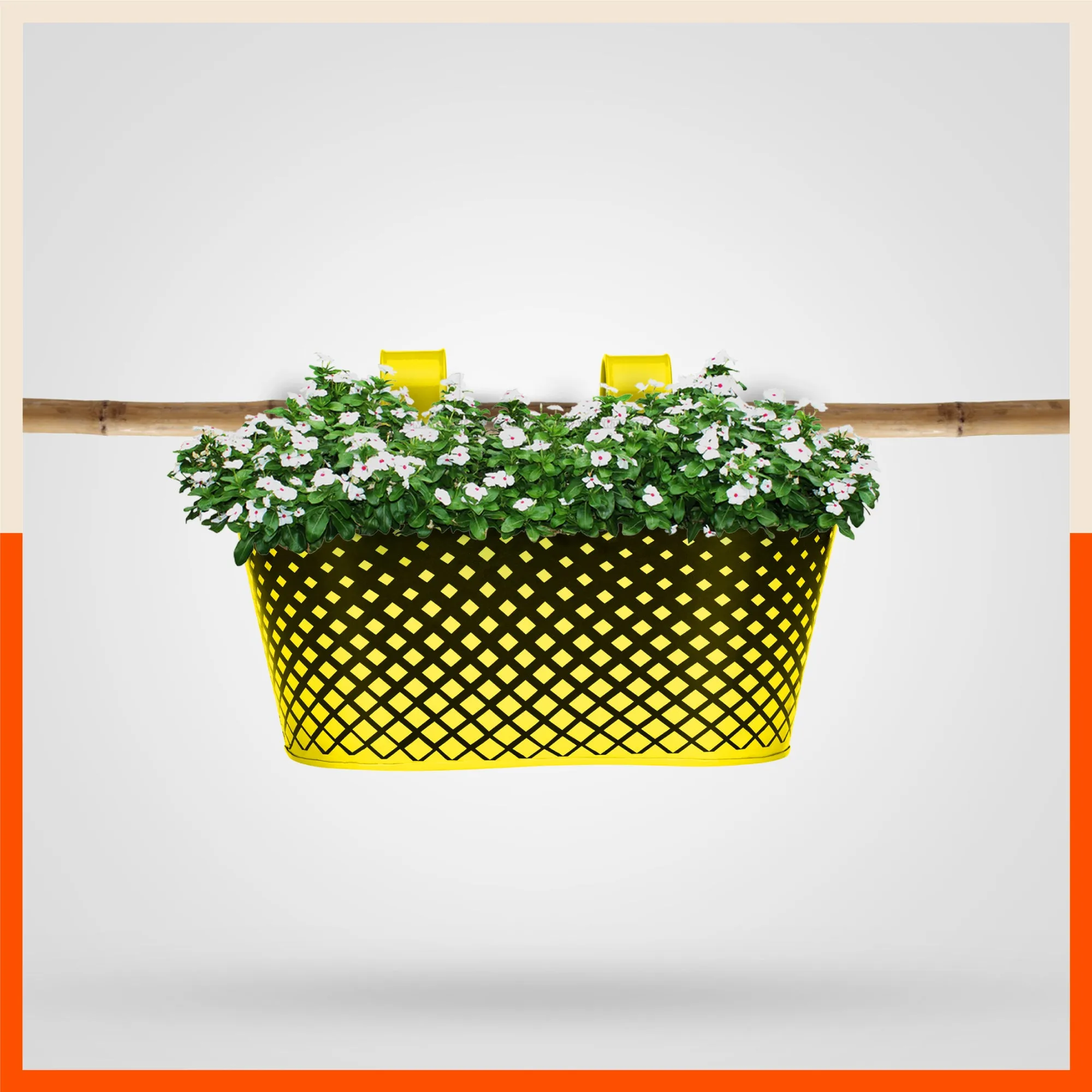 DIA Hanging Metal Pot Holders / Planters for Home / Balcony / Garden | Yellow