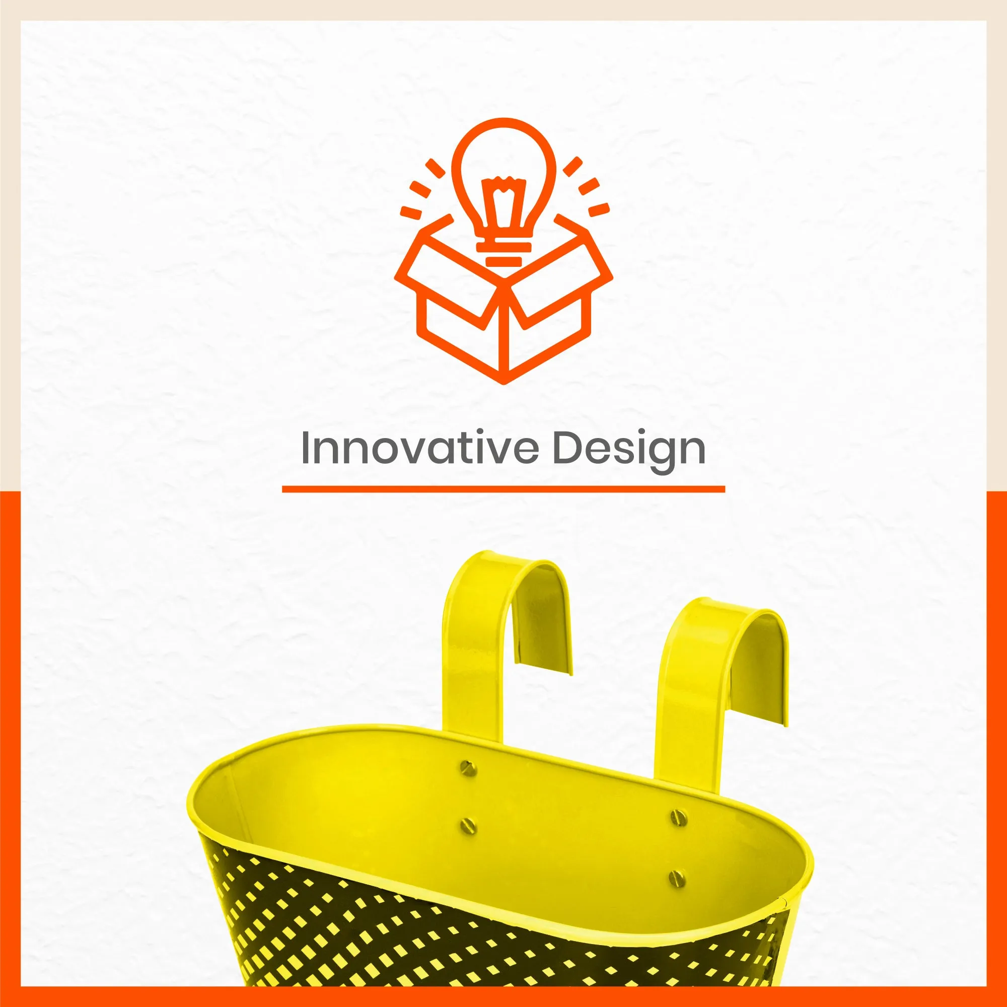 DIA Hanging Metal Pot Holders / Planters for Home / Balcony / Garden | Yellow