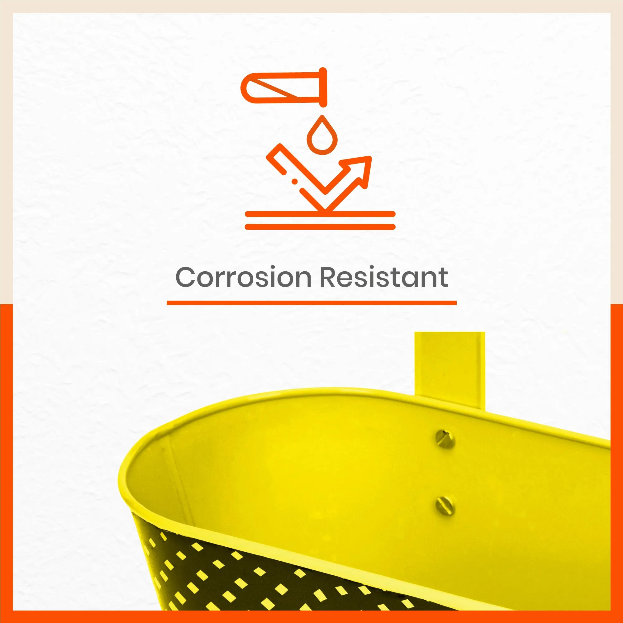 DIA Hanging Metal Pot Holders / Planters for Home / Balcony / Garden | Yellow