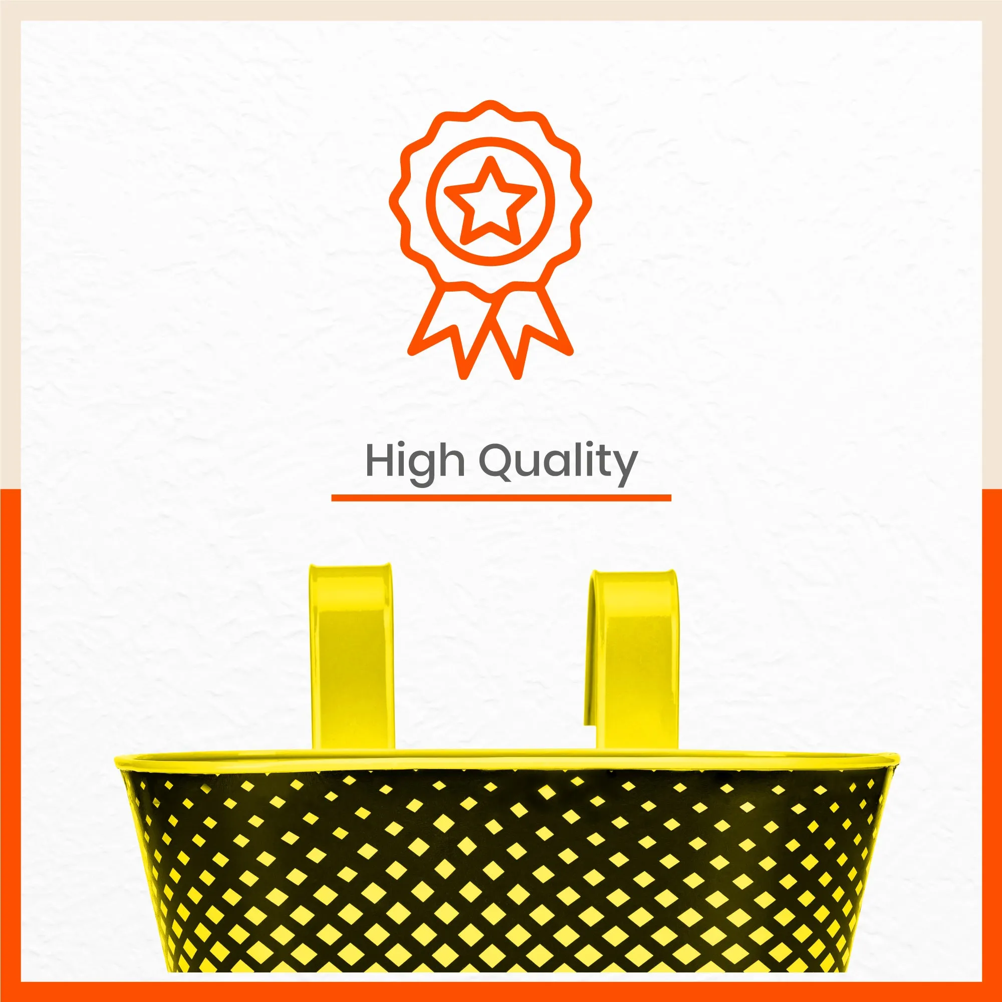 DIA Hanging Metal Pot Holders / Planters for Home / Balcony / Garden | Yellow
