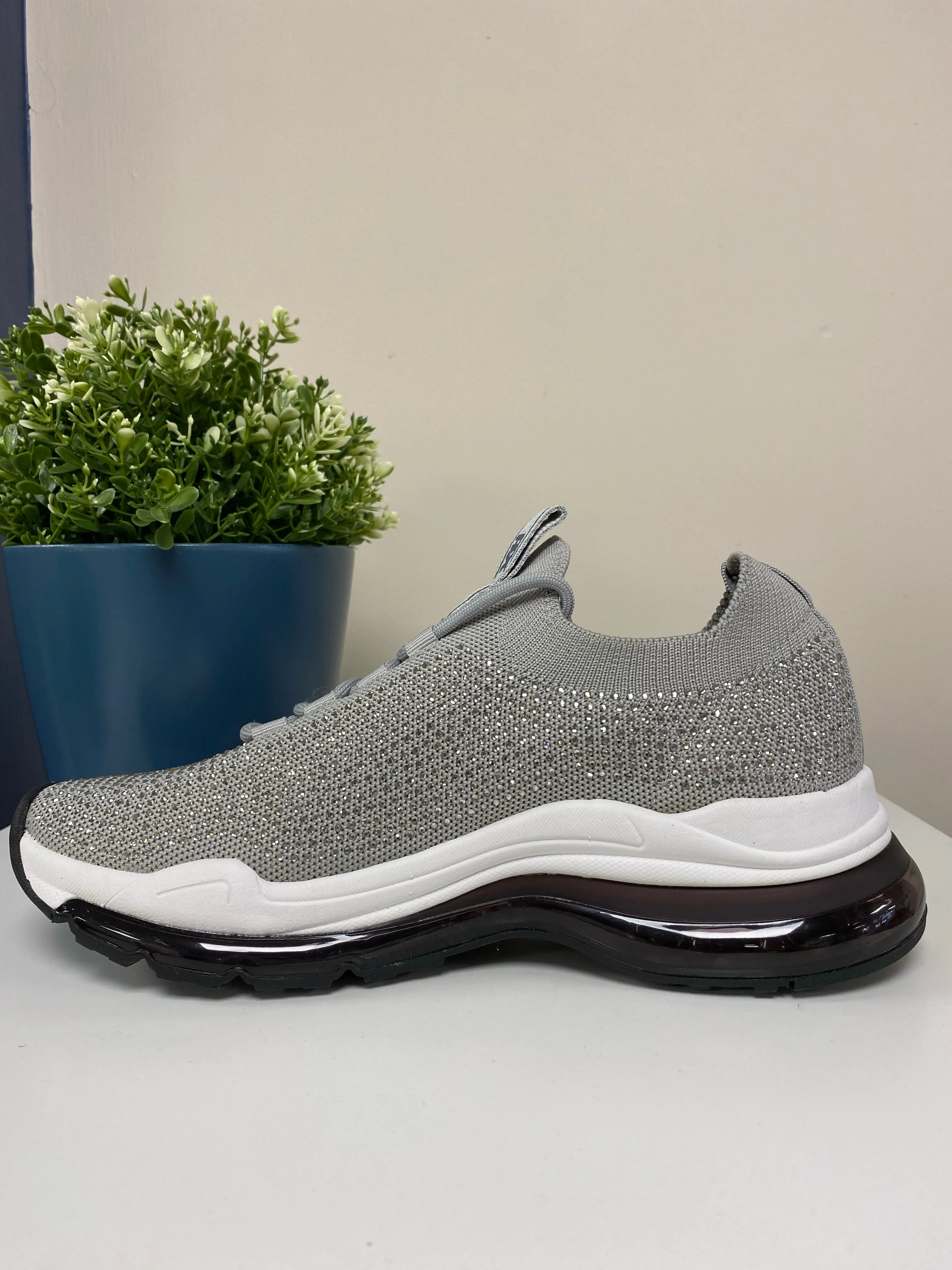 Diamante Trainers in grey