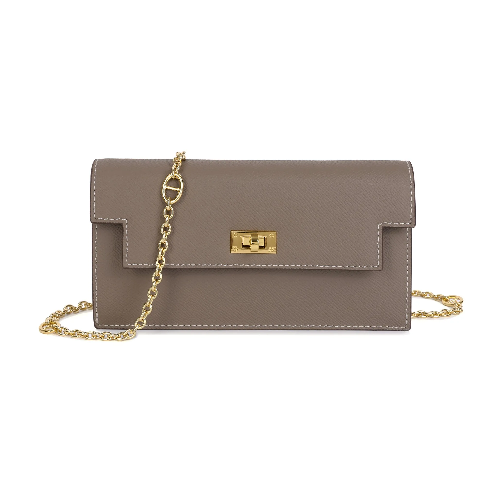 Elegant Leather Crossbody Wallet Clutch