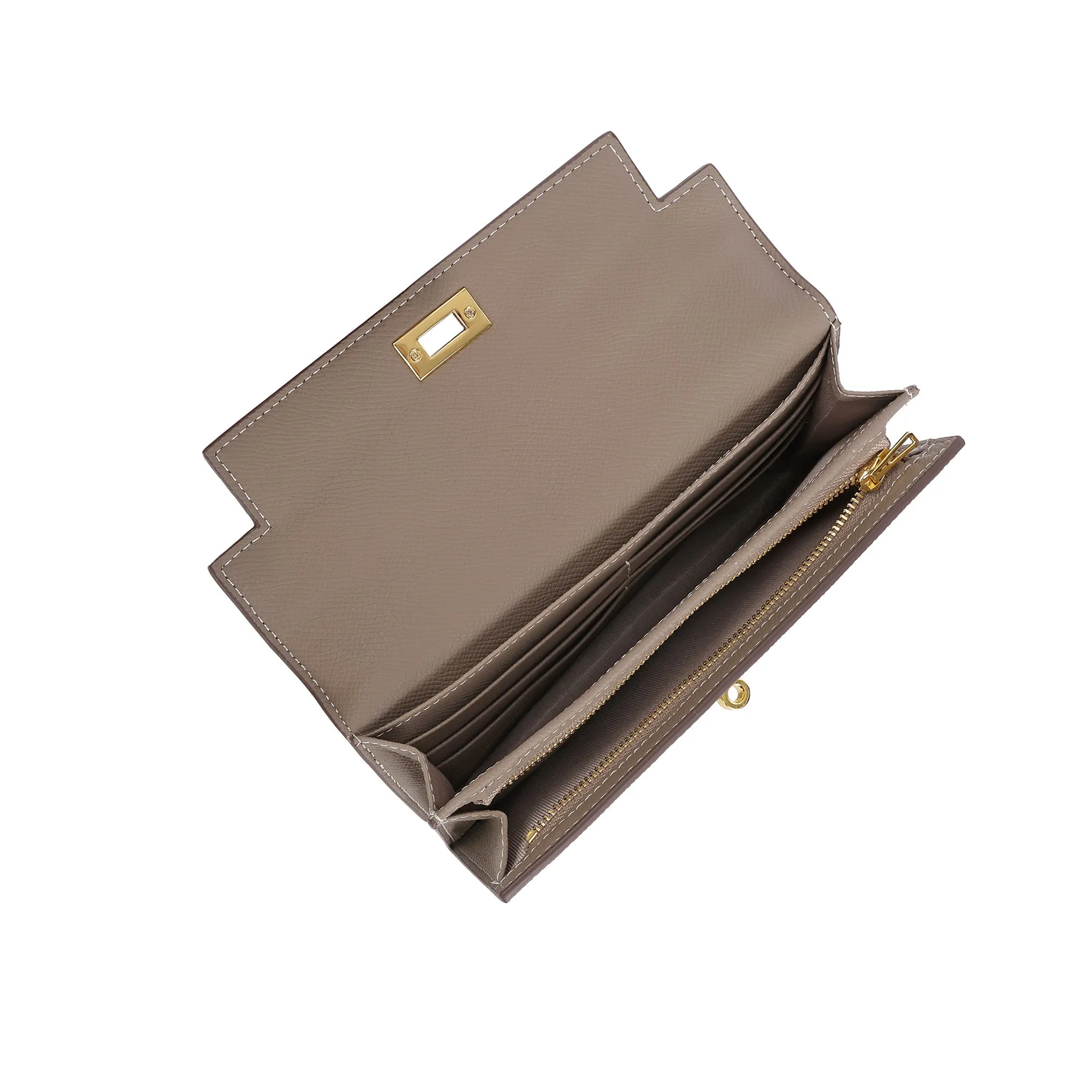 Elegant Leather Crossbody Wallet Clutch