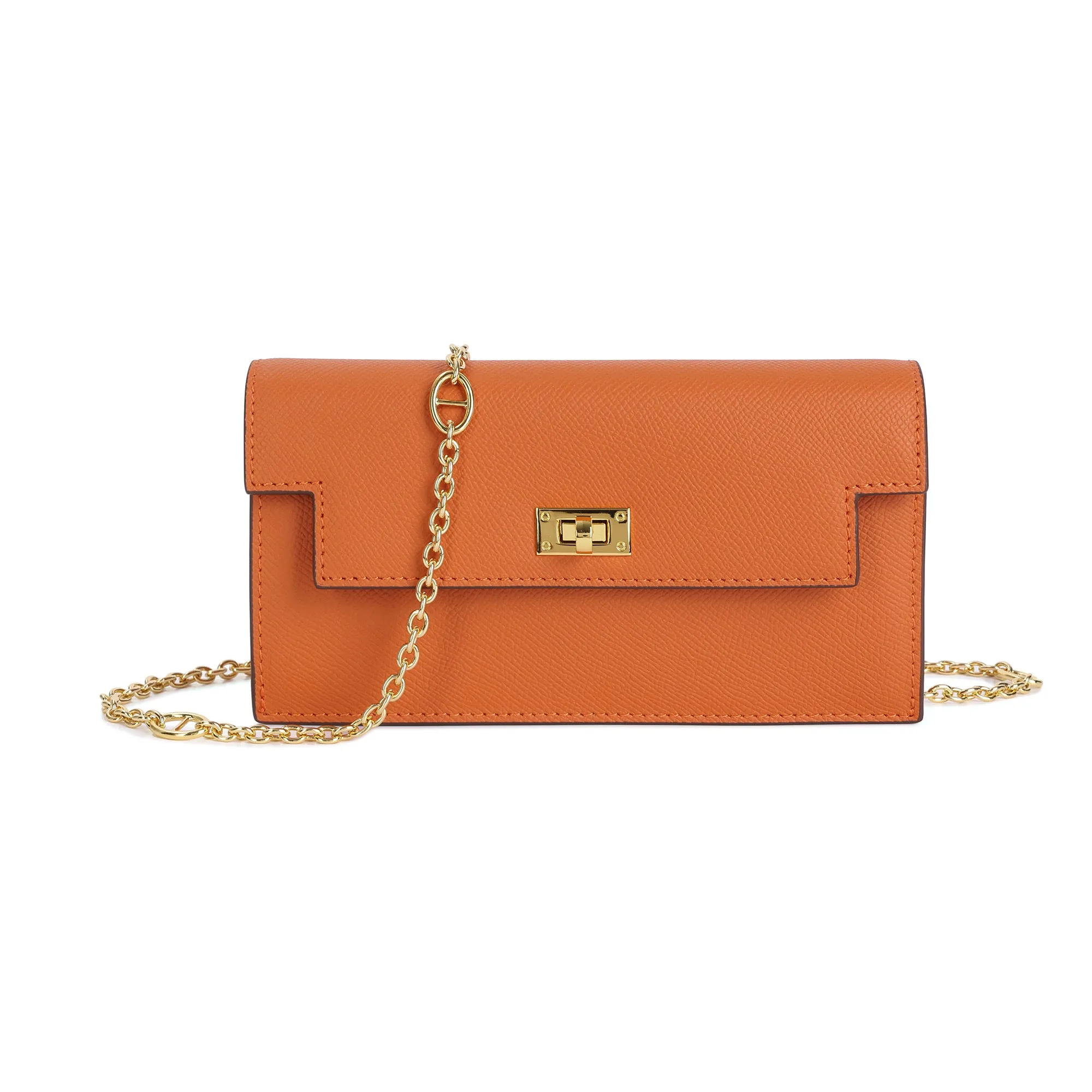 Elegant Leather Crossbody Wallet Clutch