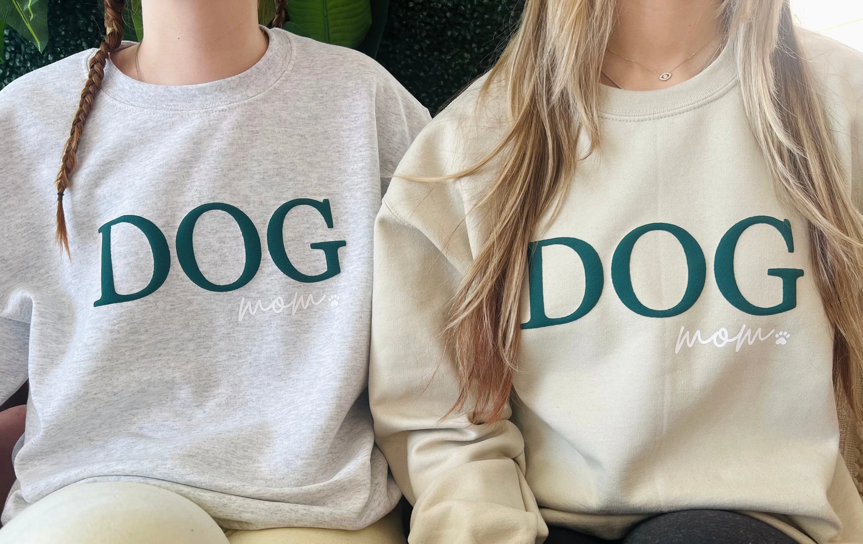 Embossed Dog Mom Sweatshirt