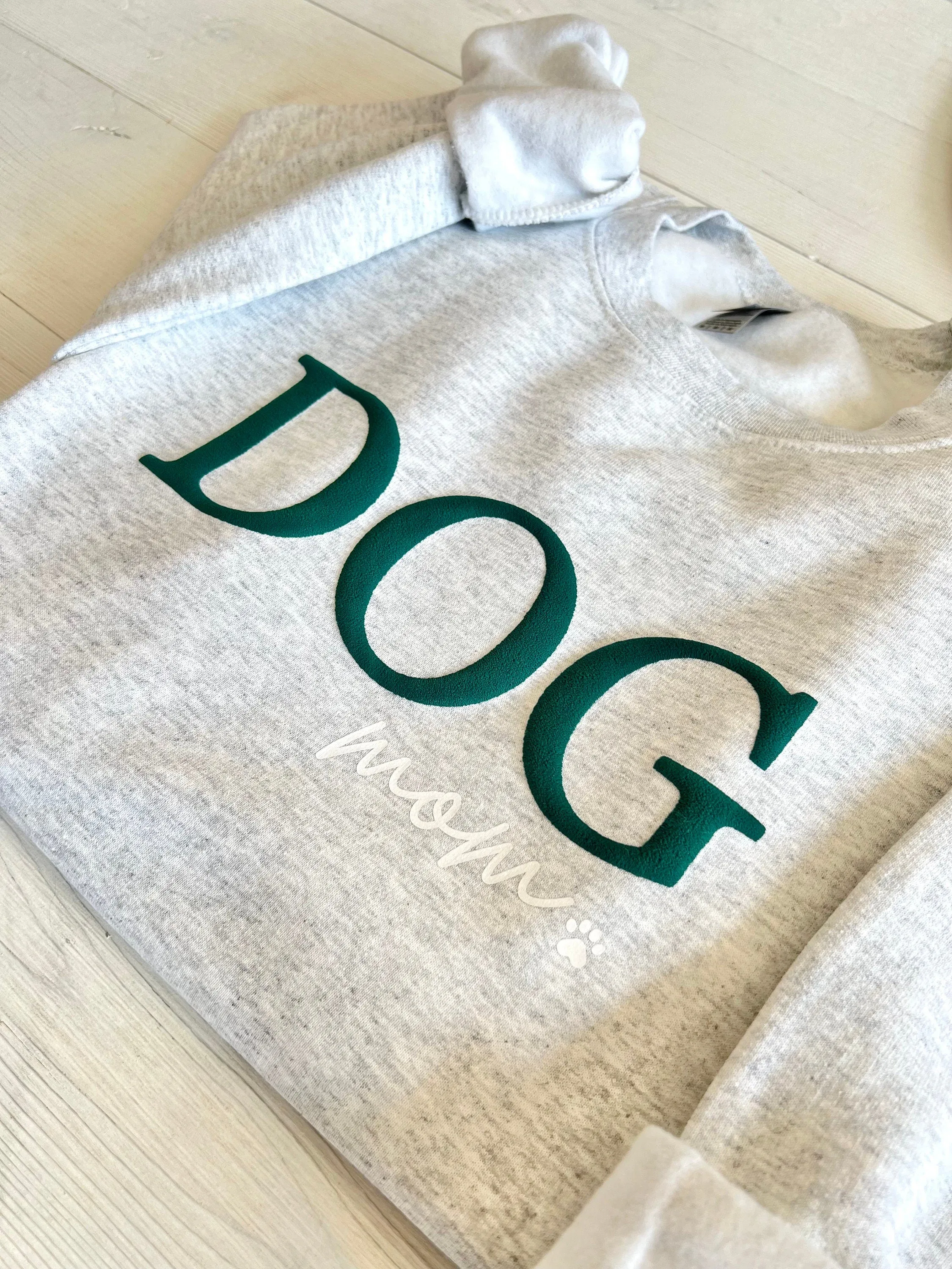 Embossed Dog Mom Sweatshirt