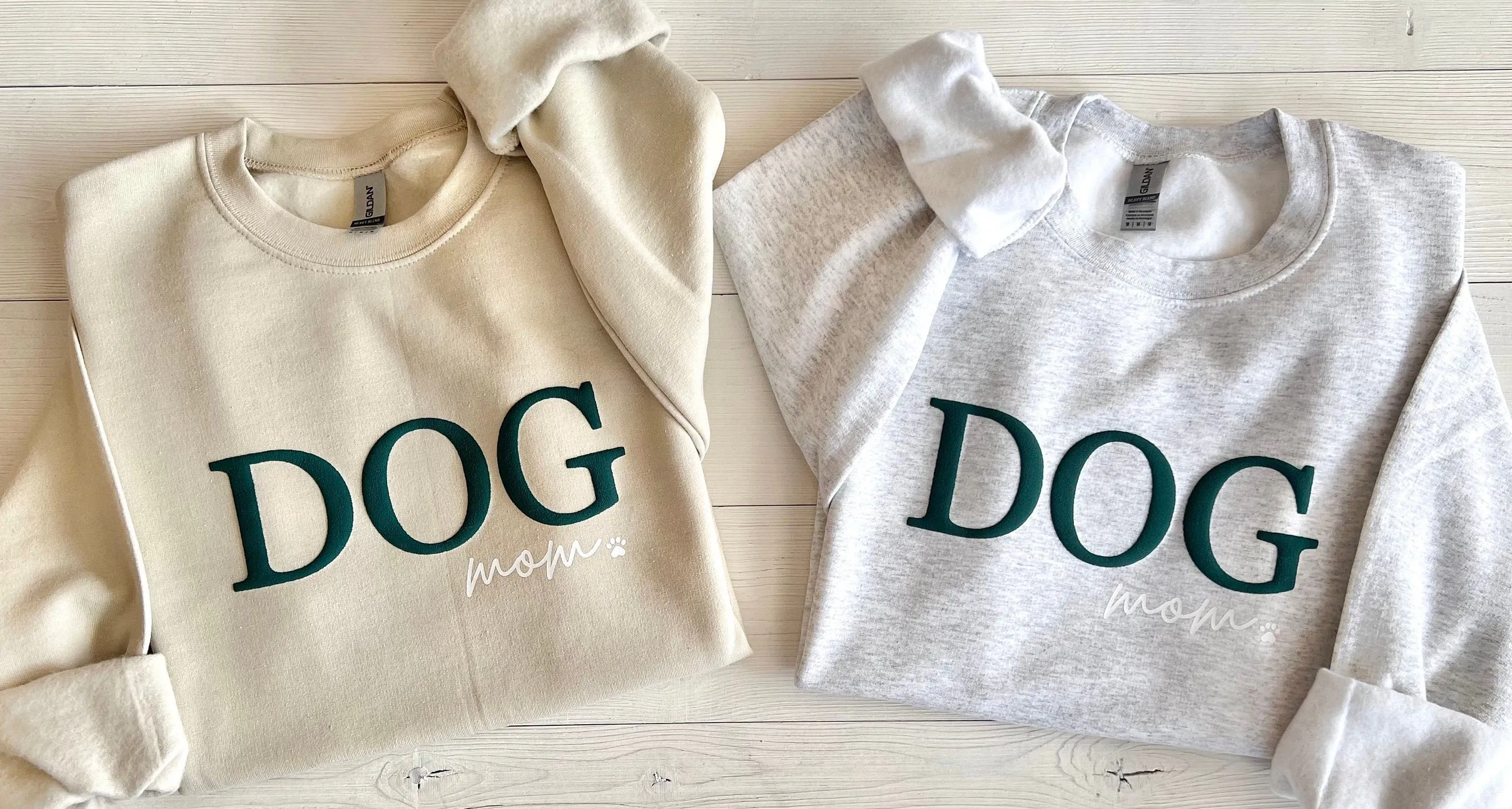 Embossed Dog Mom Sweatshirt