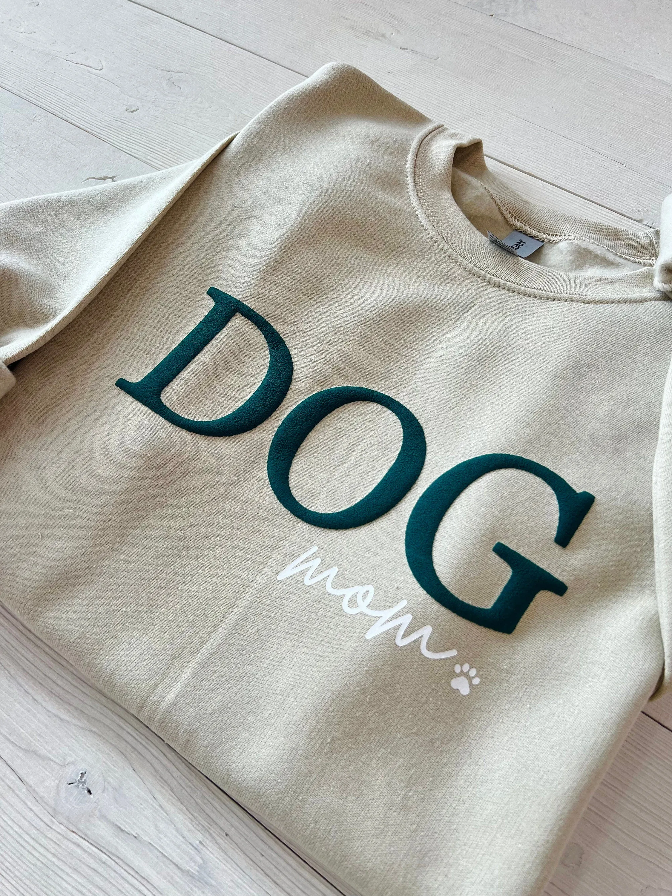 Embossed Dog Mom Sweatshirt
