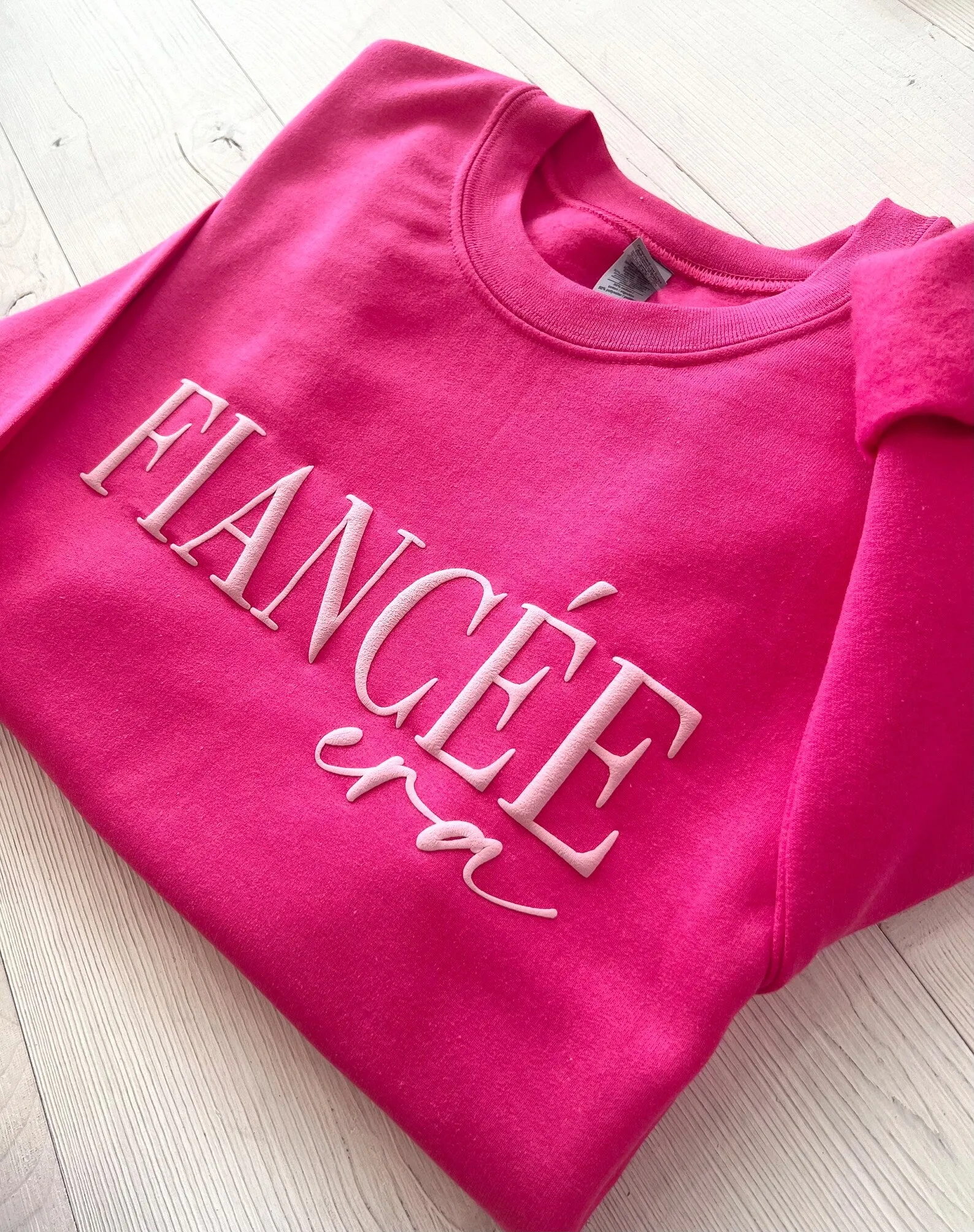 Embossed Fiancée Era Hot Pink Sweatshirt