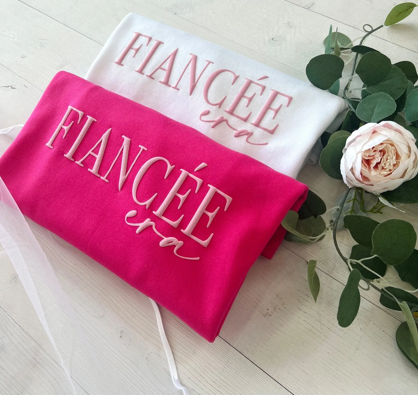 Embossed Fiancée Era Hot Pink Sweatshirt