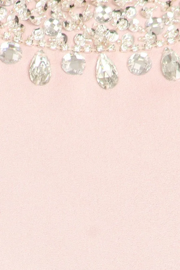 Eureka 7333 Embellished Cold-Shoulder Long Dress