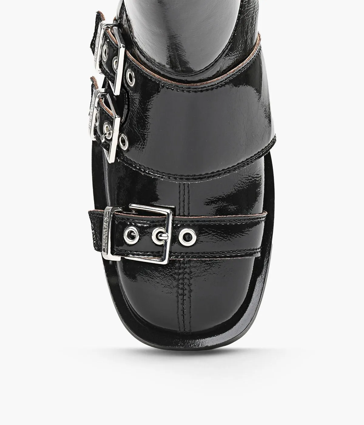 Feminine Buckle Boot Naplack | Black