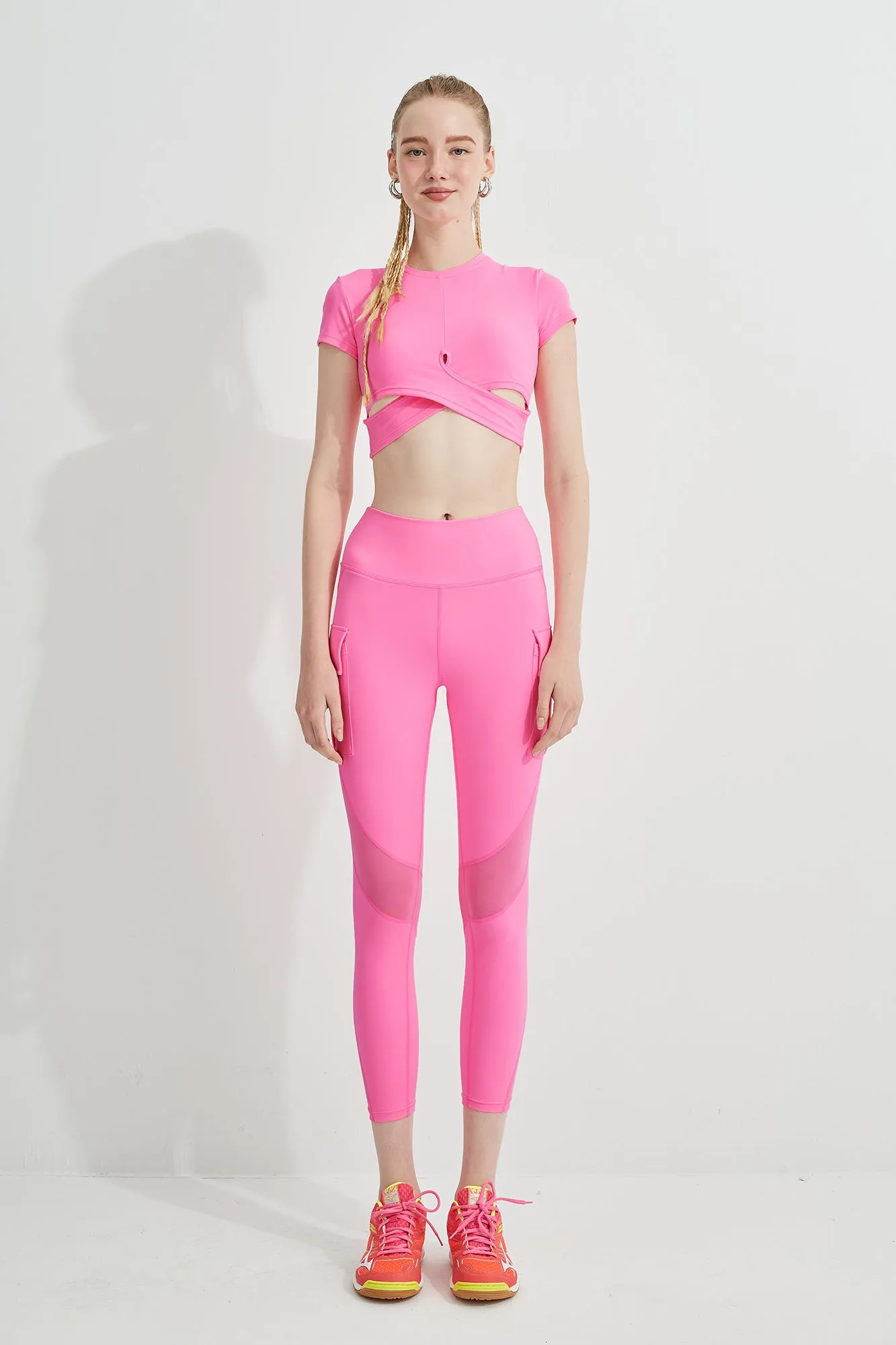 Flamingo Criss-Cross Cropped Top