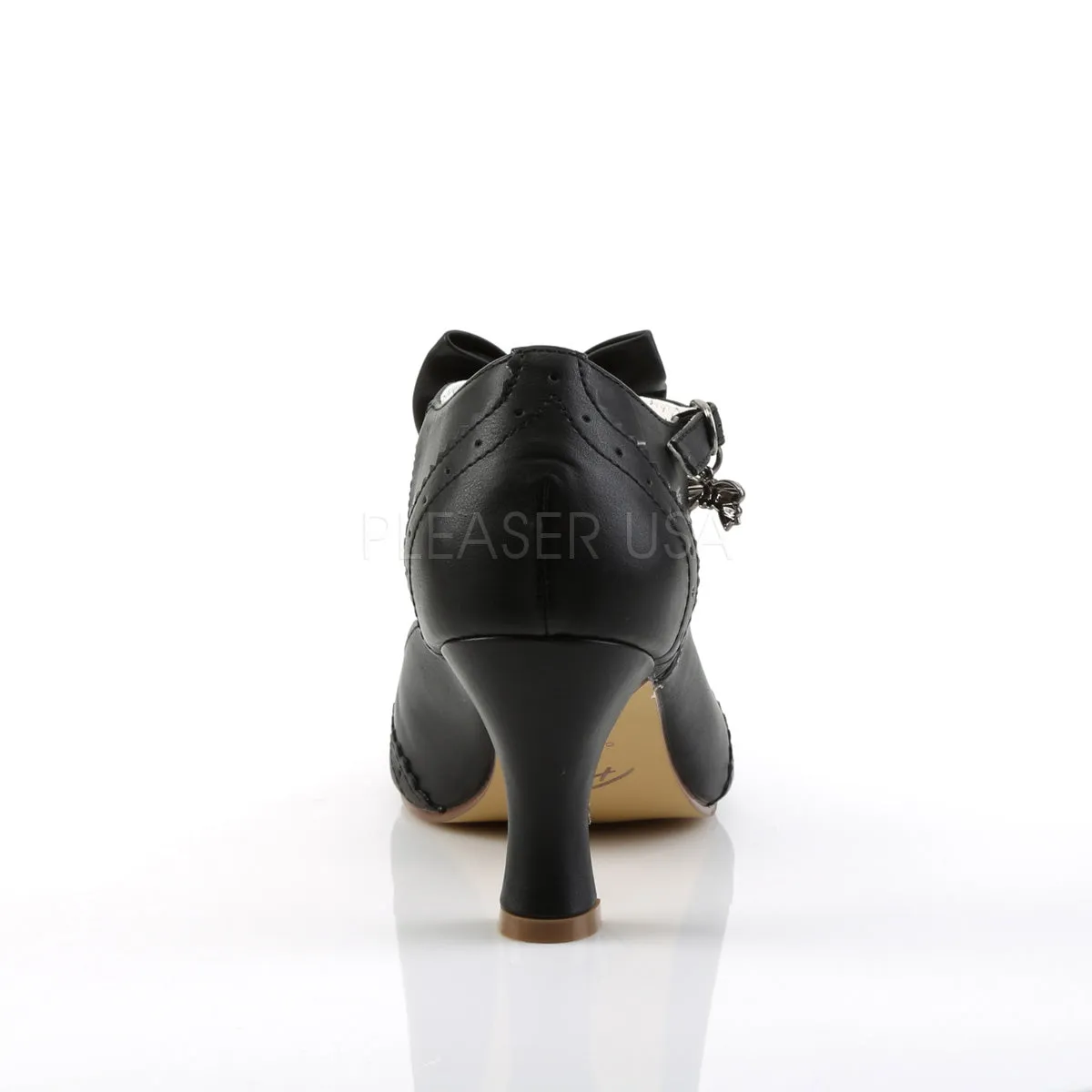 FLAPPER-11  Black Faux Leather