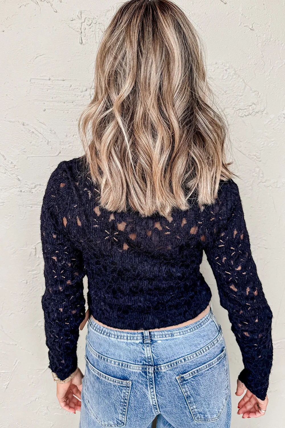 Flower Lace Long Sleeve Top
