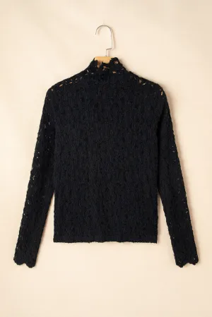 Flower Lace Long Sleeve Top