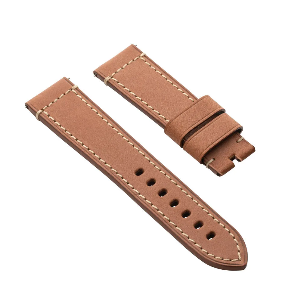 French Classic Hand-Made Leather Strap 22mm