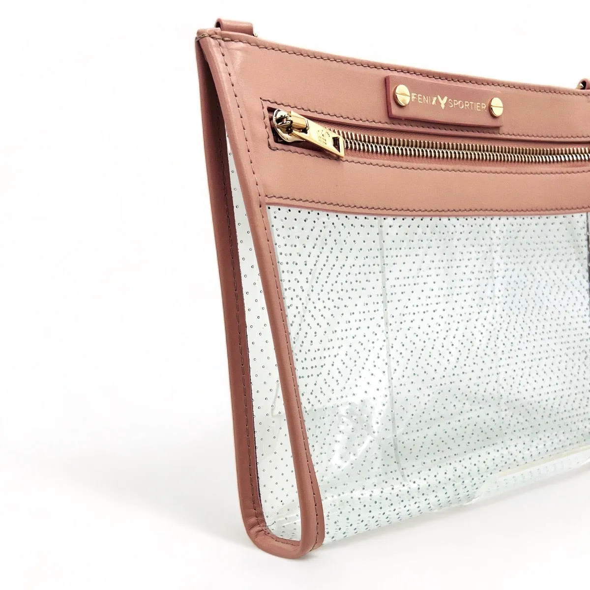 Front Row Bag - Blush Leather / Clear PVC / Gold Hardware