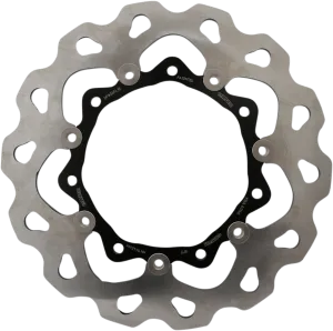 Galfer Brakes DF834FLW Floating Wave Rotor - Full Floating with Black Carrier