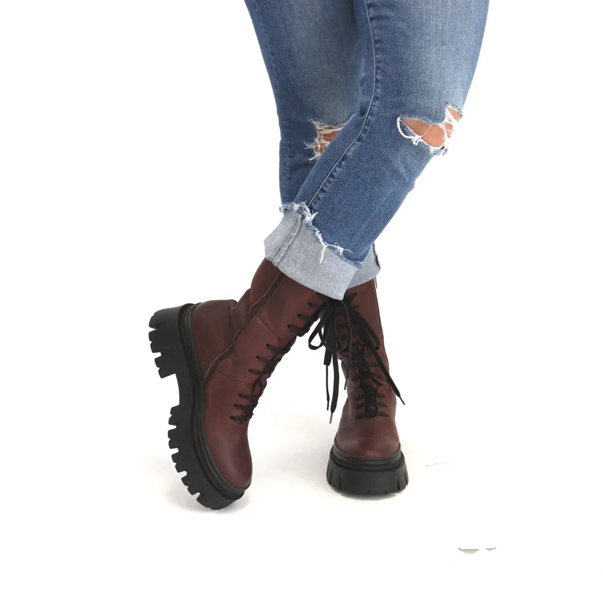 GAS MELANZANA LACE UP