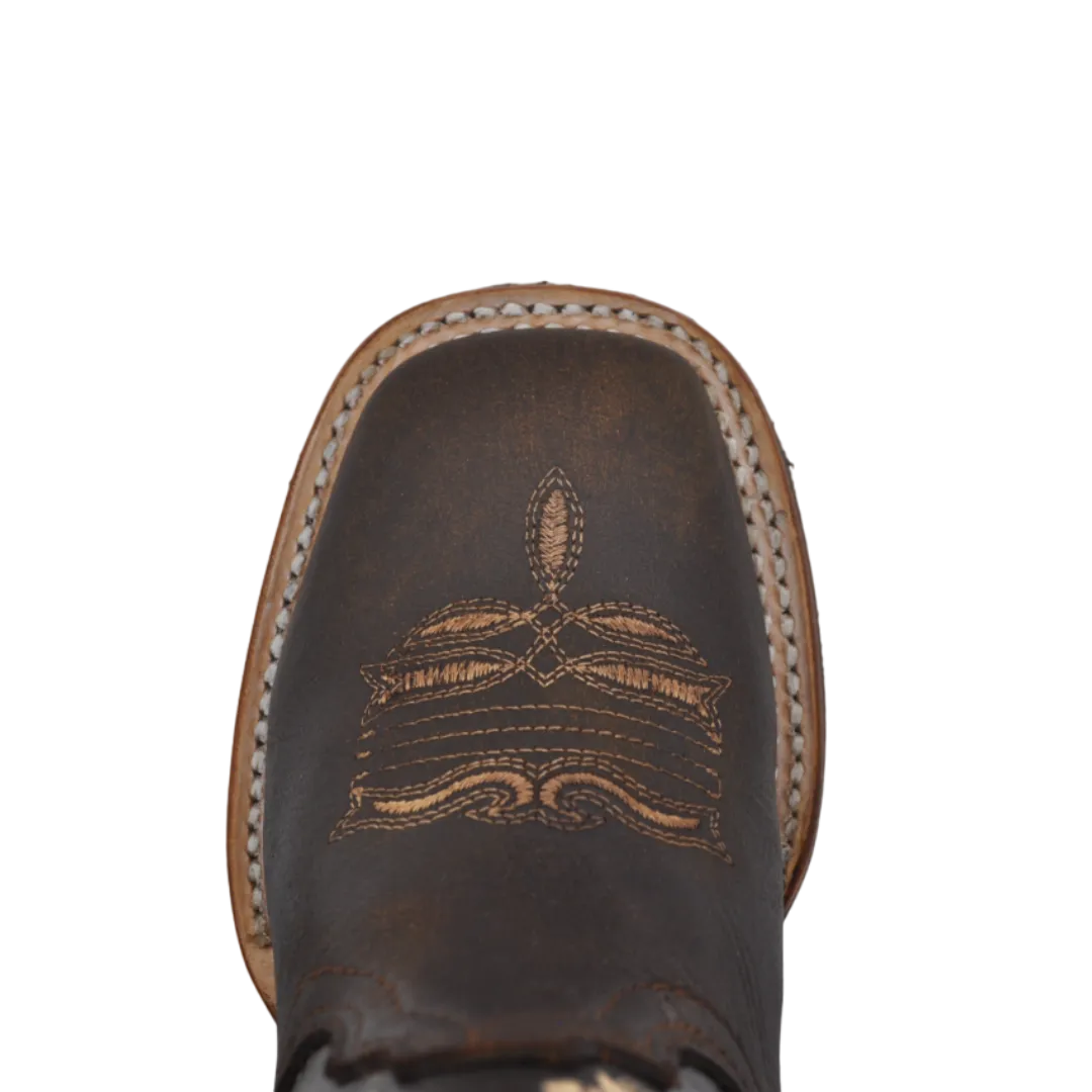 Gavel Kid's Leather Crazy Chocolate Boot