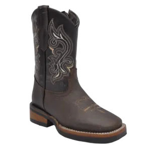 Gavel Kid's Leather Crazy Chocolate Boot