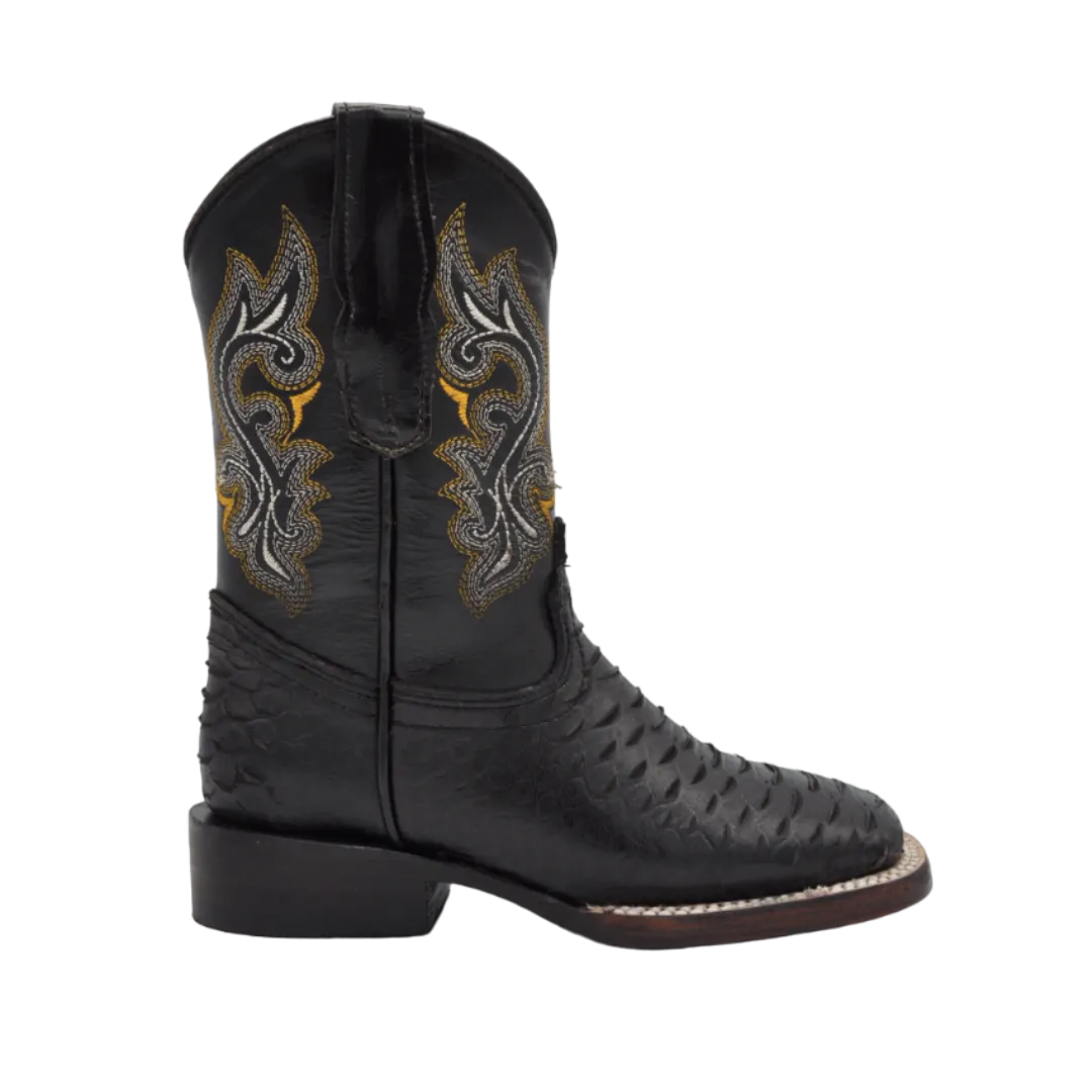 Gavel Kid's Python Print Black Boot