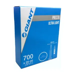 Giant 700c x 20 - 25, 80mm Presta Valve Bike Tube