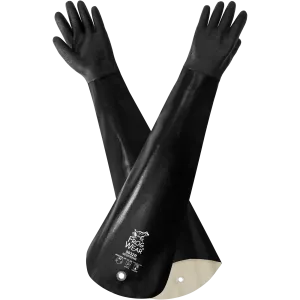 Global Glove & Safety 9932R FrogWear® Premium Neoprene Rough Etched Finish 32-Inch Shoulder-Length Chemical Handling Gloves, Cut A2