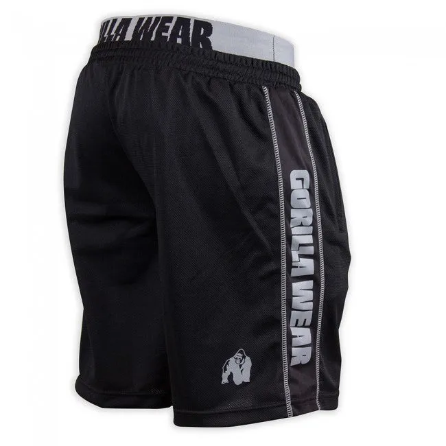 Gorilla Wear - Men's California Mesh Running Track Shorts - Black/Gray