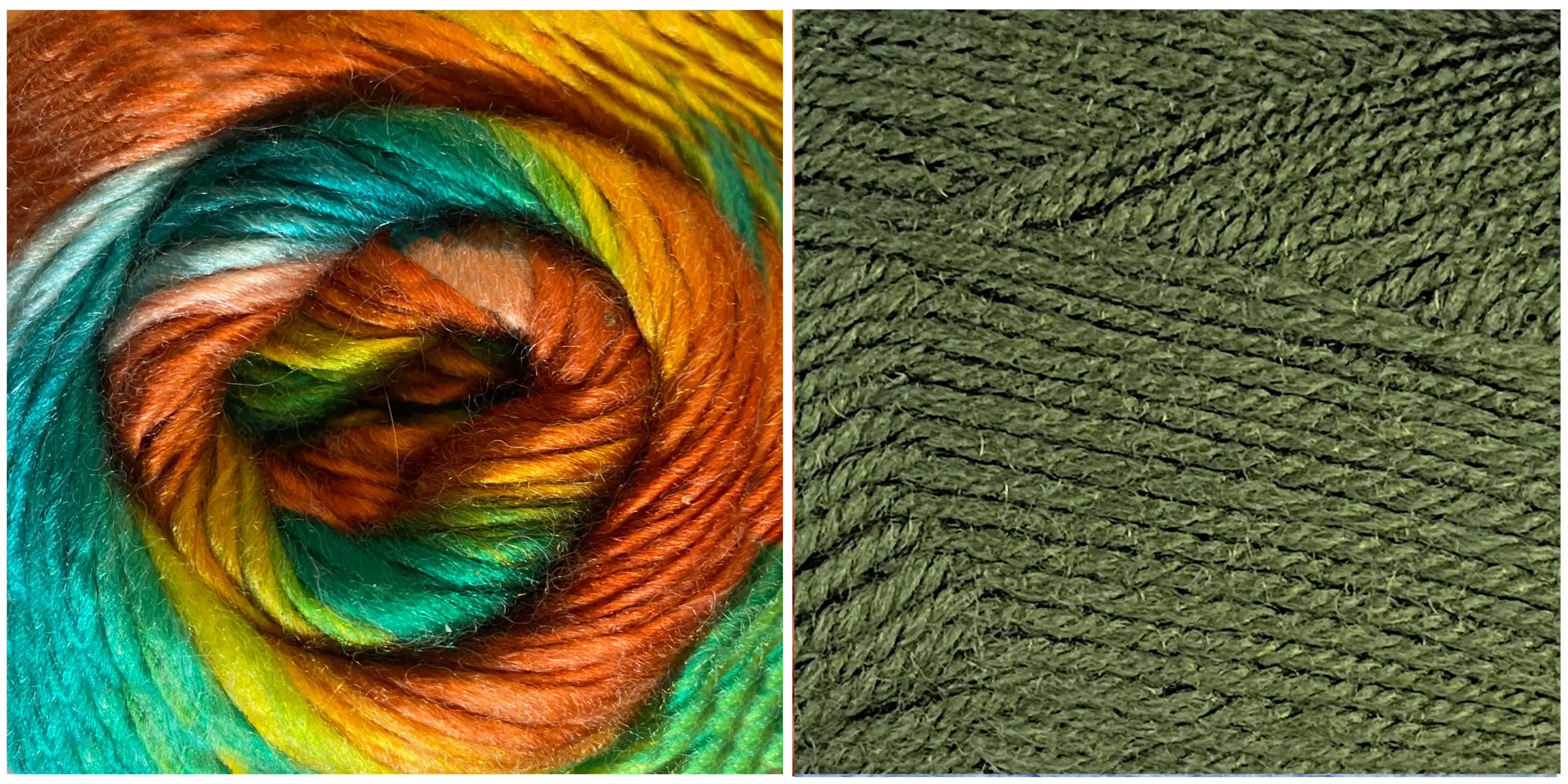 GRASS GREEN   WHAT A WONDERFUL WORLD - Falling Leaves Scarf YARN KIT