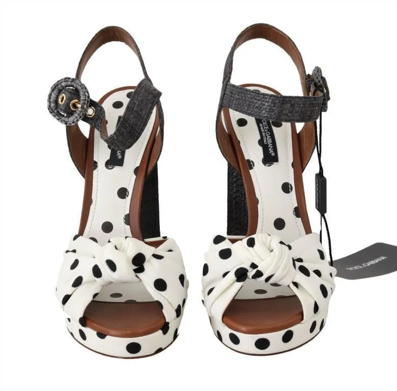 Gray Straw Ankle Strap Sandals