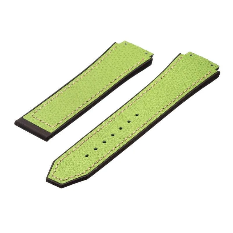 Green Hammered Italian Leather for Hublot Big Bang