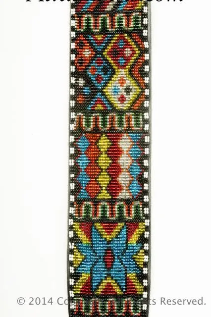 Hand Beaded Leather Guitar Straps - SOLD OUT!