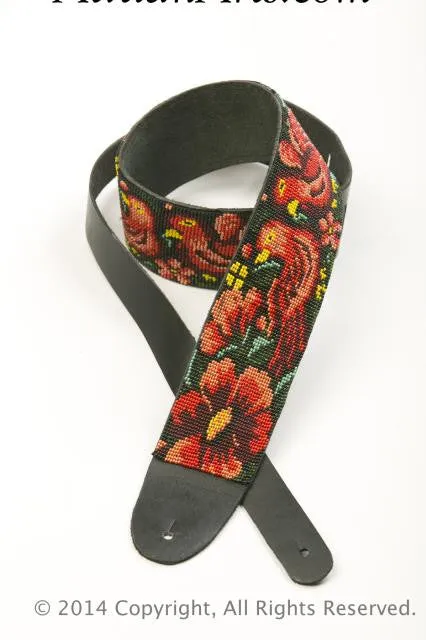 Hand Beaded Leather Guitar Straps - SOLD OUT!