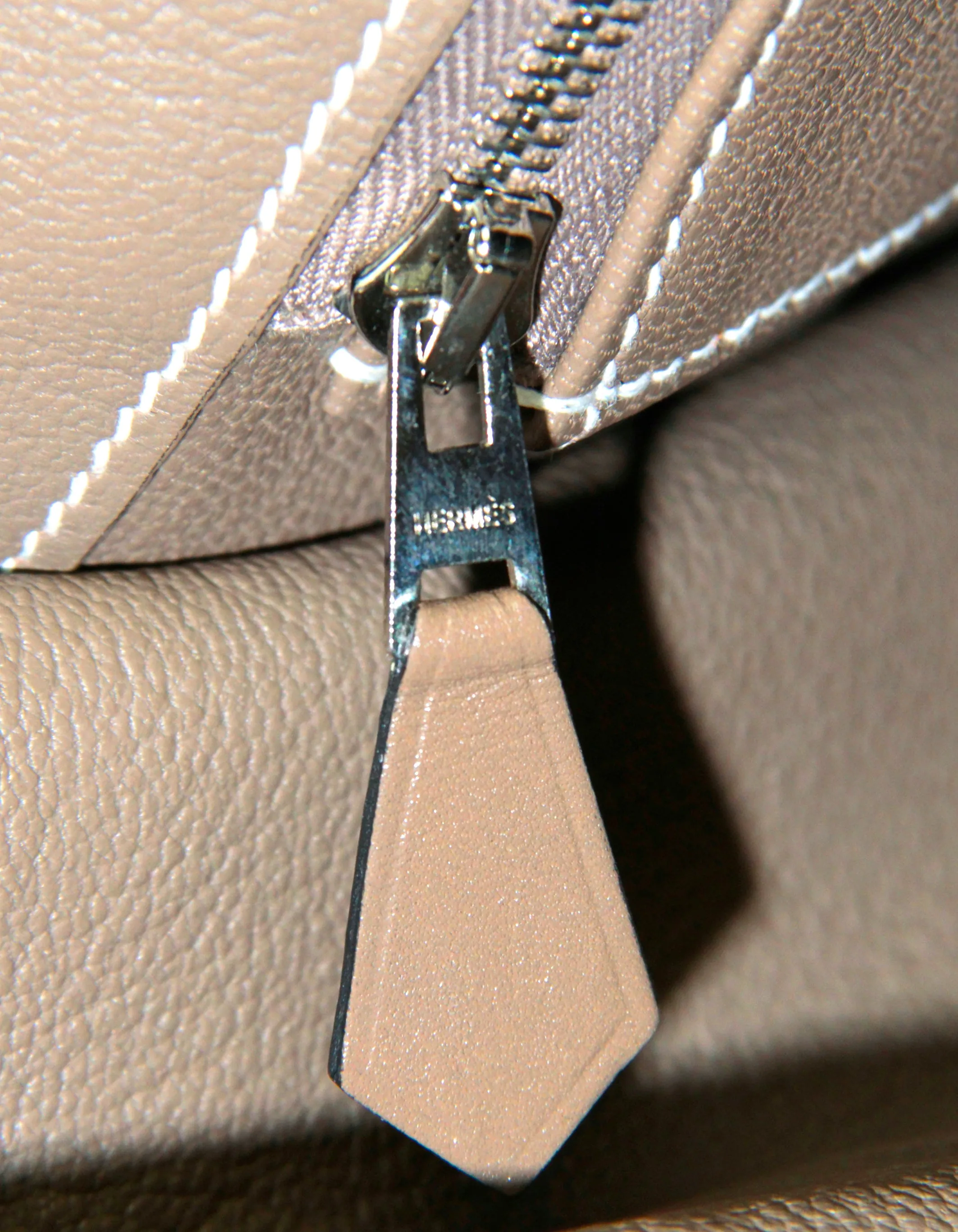 Hermes 2017 Etoupe Grey Tadelakt Leather 35cm Birkin Bag