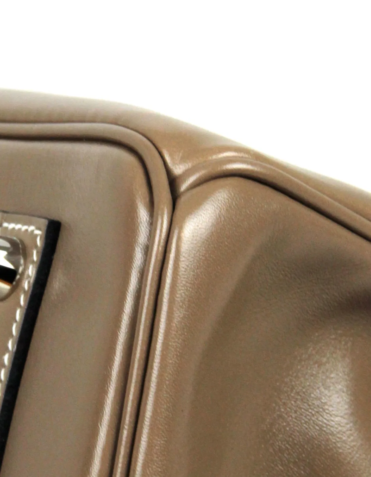 Hermes 2017 Etoupe Grey Tadelakt Leather 35cm Birkin Bag