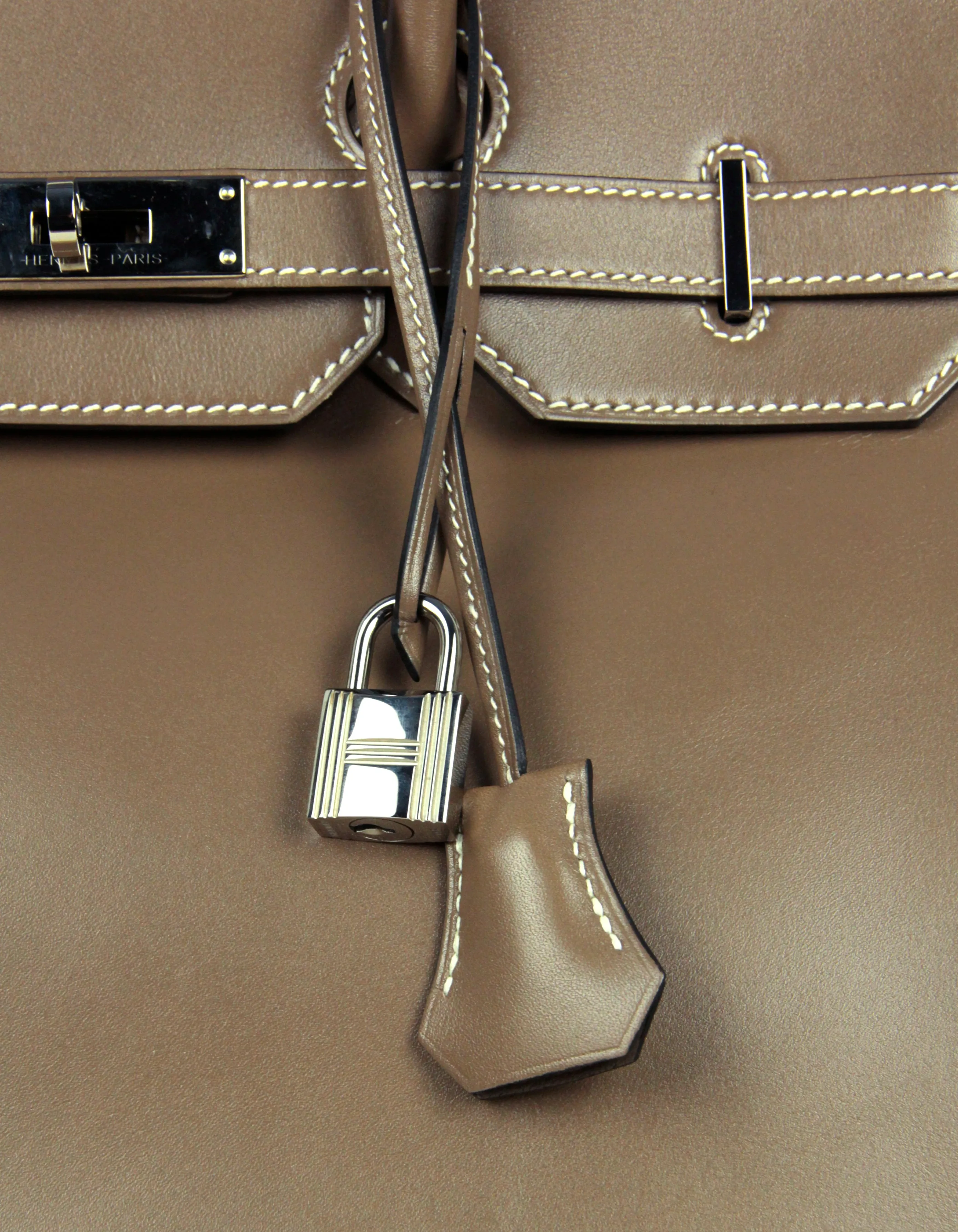 Hermes 2017 Etoupe Grey Tadelakt Leather 35cm Birkin Bag