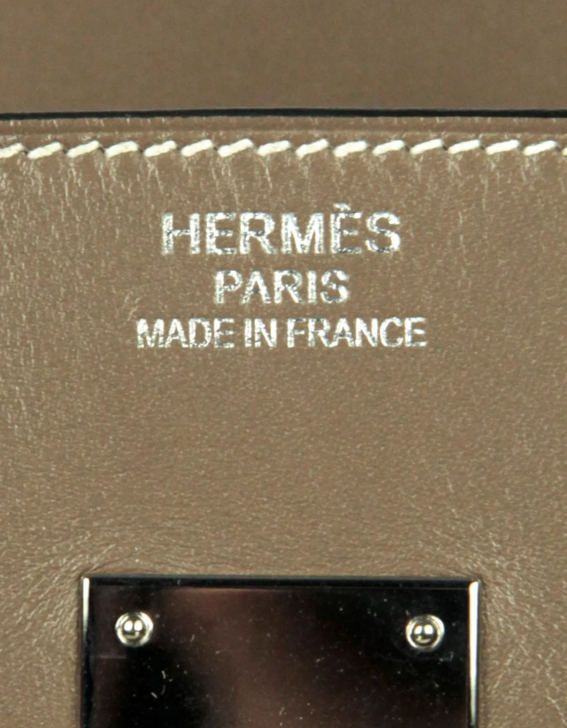 Hermes 2017 Etoupe Grey Tadelakt Leather 35cm Birkin Bag